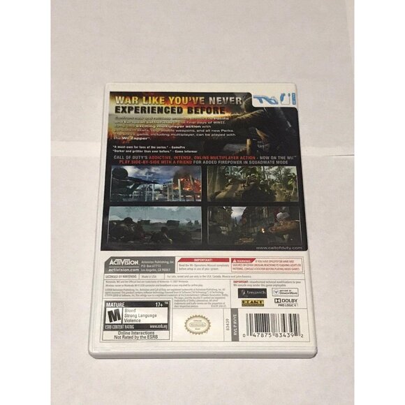 Wii: Call of Duty: World at War (Mint) - Picture 2 of 4